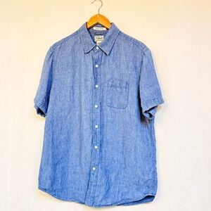 L.L. Bean Light Blue Casual Button Down Shirt